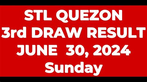 stl quezon result today 8pm 3rd draw|STL Result Today .
